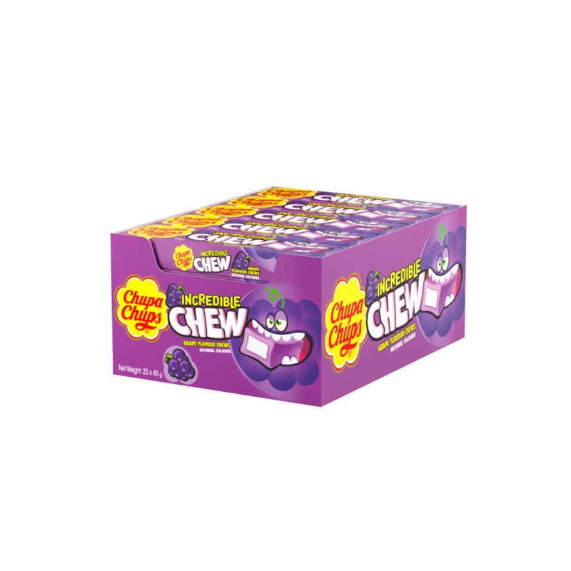 Chupa Chups Incredible Chew Grape 20 x 45g
