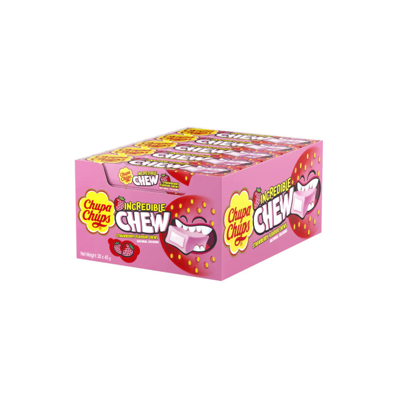 Chupa Chups Incredible Chew Strawberry 20 x 45g