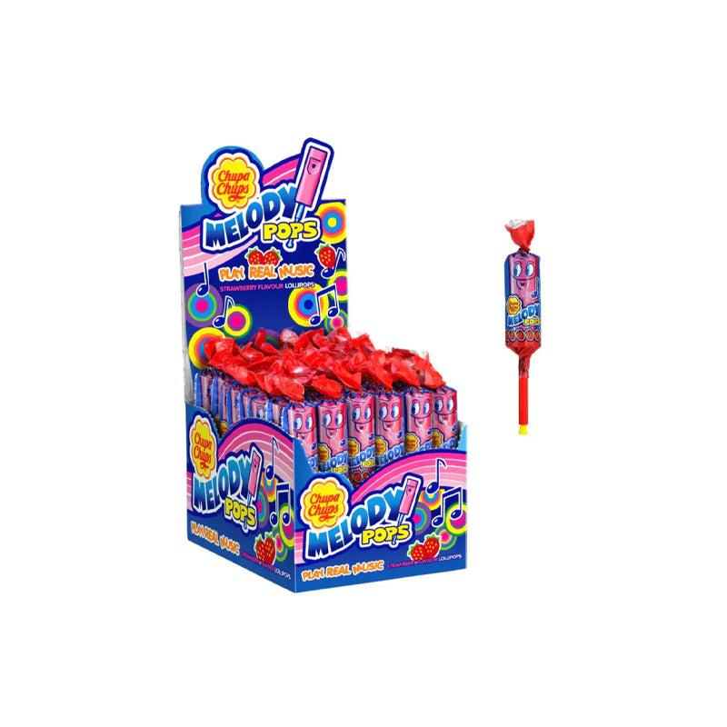 Chupa Chups Strawberry Melody Lollipops 48 x 15g