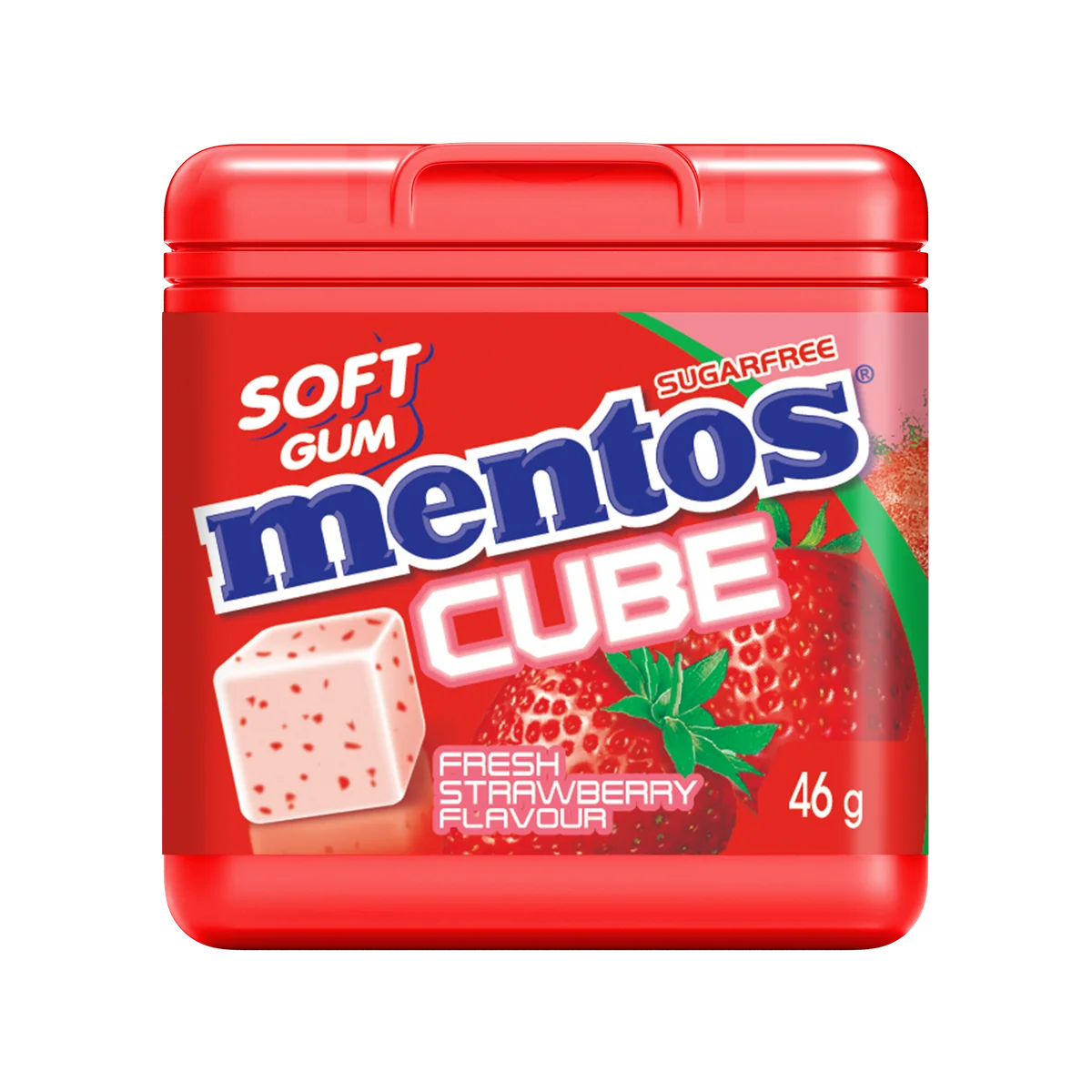 Mentos Cube Gum Strawberry 4 x 46g