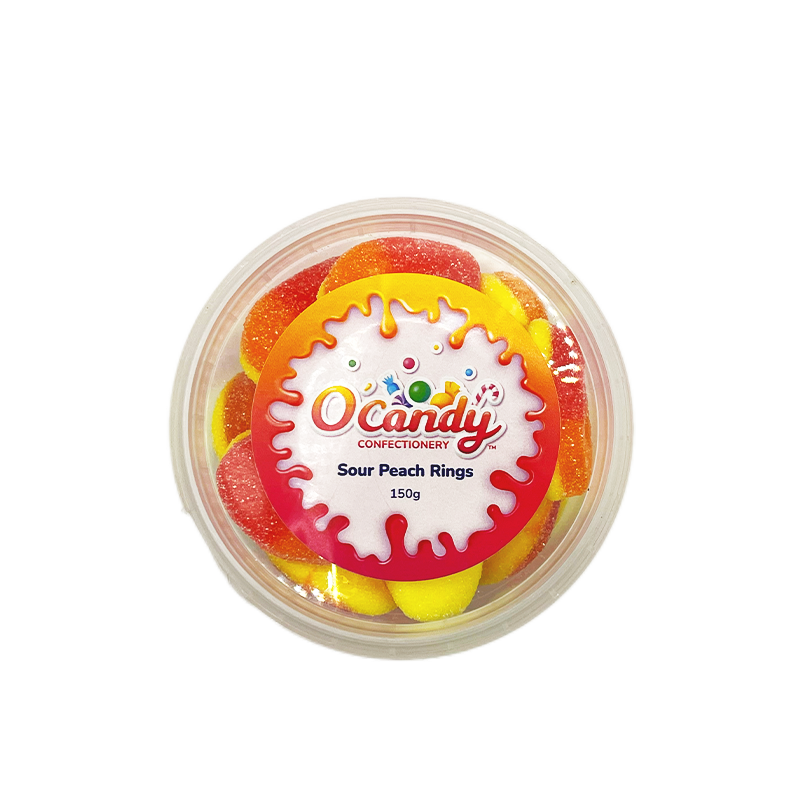 O'Candy Tub - Sour Peach Rings 150g