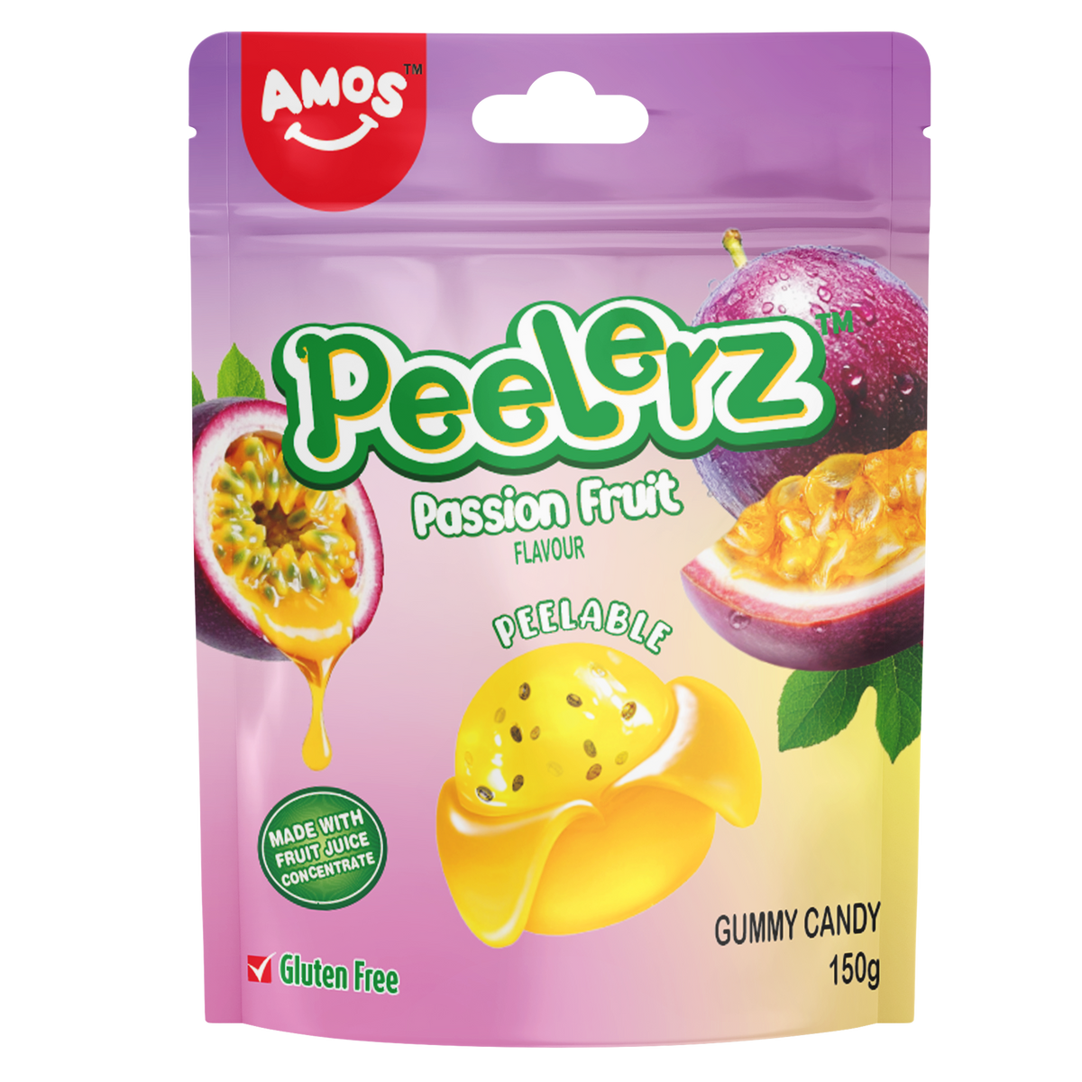 Amos Peelerz Gummy Candy Passionfruit 14 x 150g