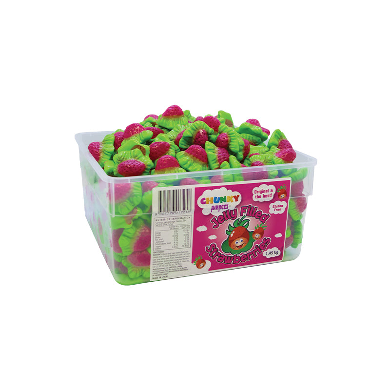 Chunky Jelly Filled Strawberries Tub 1.45kg