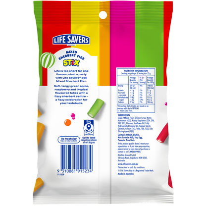 Life Savers Stix Sherbet Fizz Mixed 12 x 200g