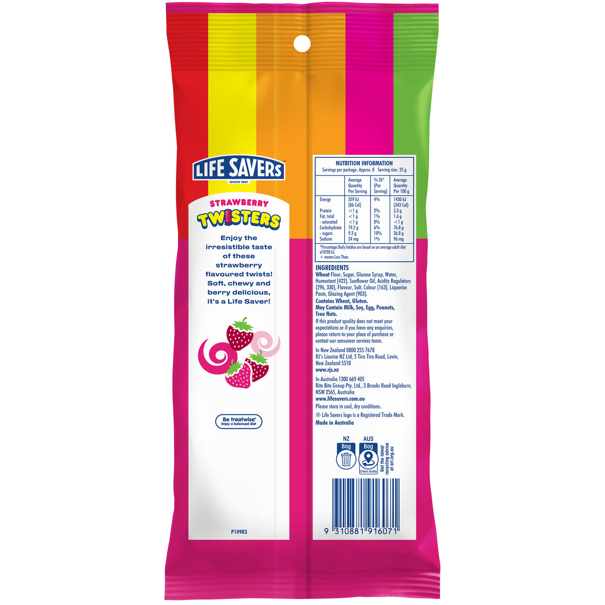 Life Savers Twister Strawberry 12 x 205g