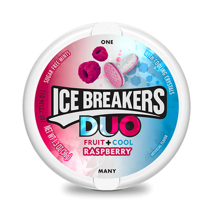 Ice Breakers Duo Fruit + Cool - Raspberry 8 x 36g