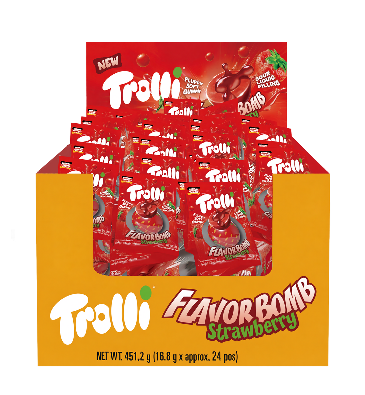 Trolli Strawberry Flavour Bomb 24 x 18.8g