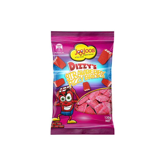 JooJoos Dizzy’s Strawberry Fizzy Bricks 12 x 130g