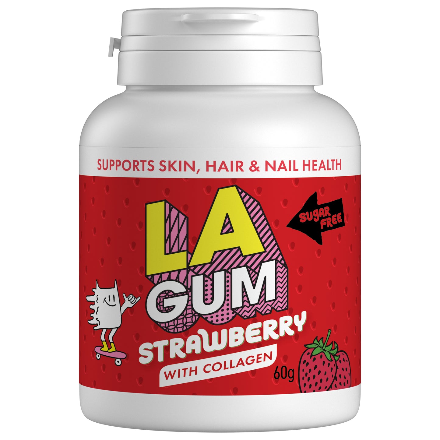 LA Gum Strawberry 6 x 60g