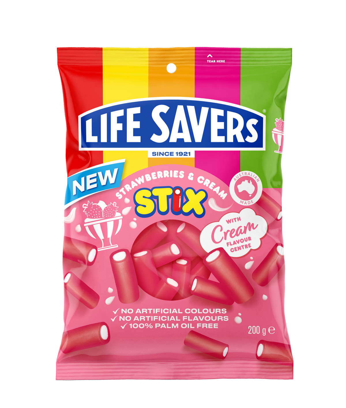 Life Savers Strawberries & Cream Stix 12 x 200g