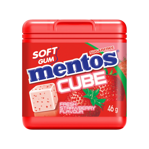 Mentos Cube Gum Strawberry 4 x 46g