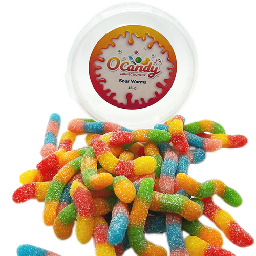 O'Candy Tub - Sour Worms 150g