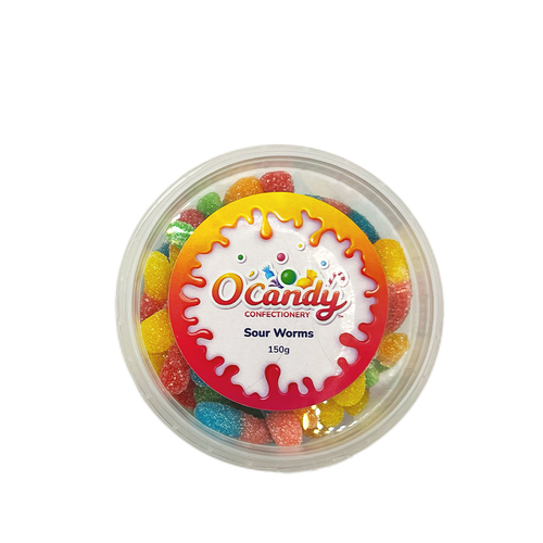 O'Candy Tub - Sour Worms 150g