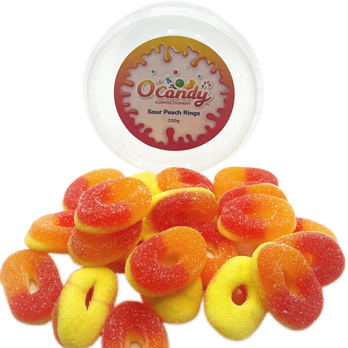 O'Candy Tub - Sour Peach Rings 150g