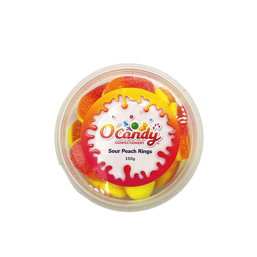 O'Candy Tub - Sour Peach Rings 150g