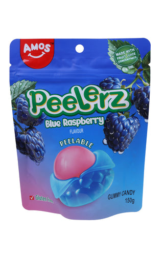 Amos Peelerz Gummy Candy Blue Raspberry 14 x 150g