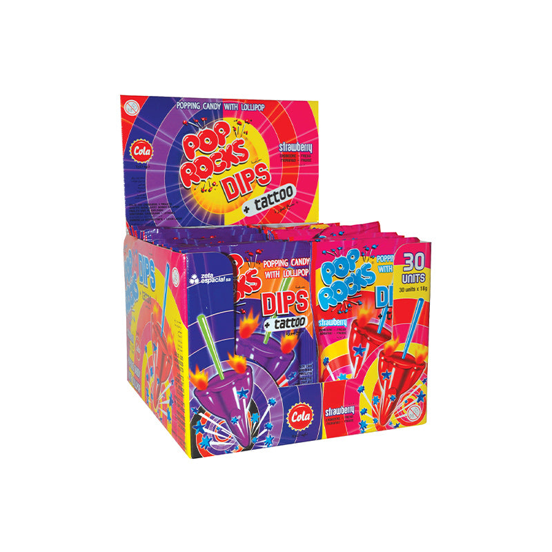 Pop Rocks - Dips Tattoo Strawberry / Cola 30 x 18g