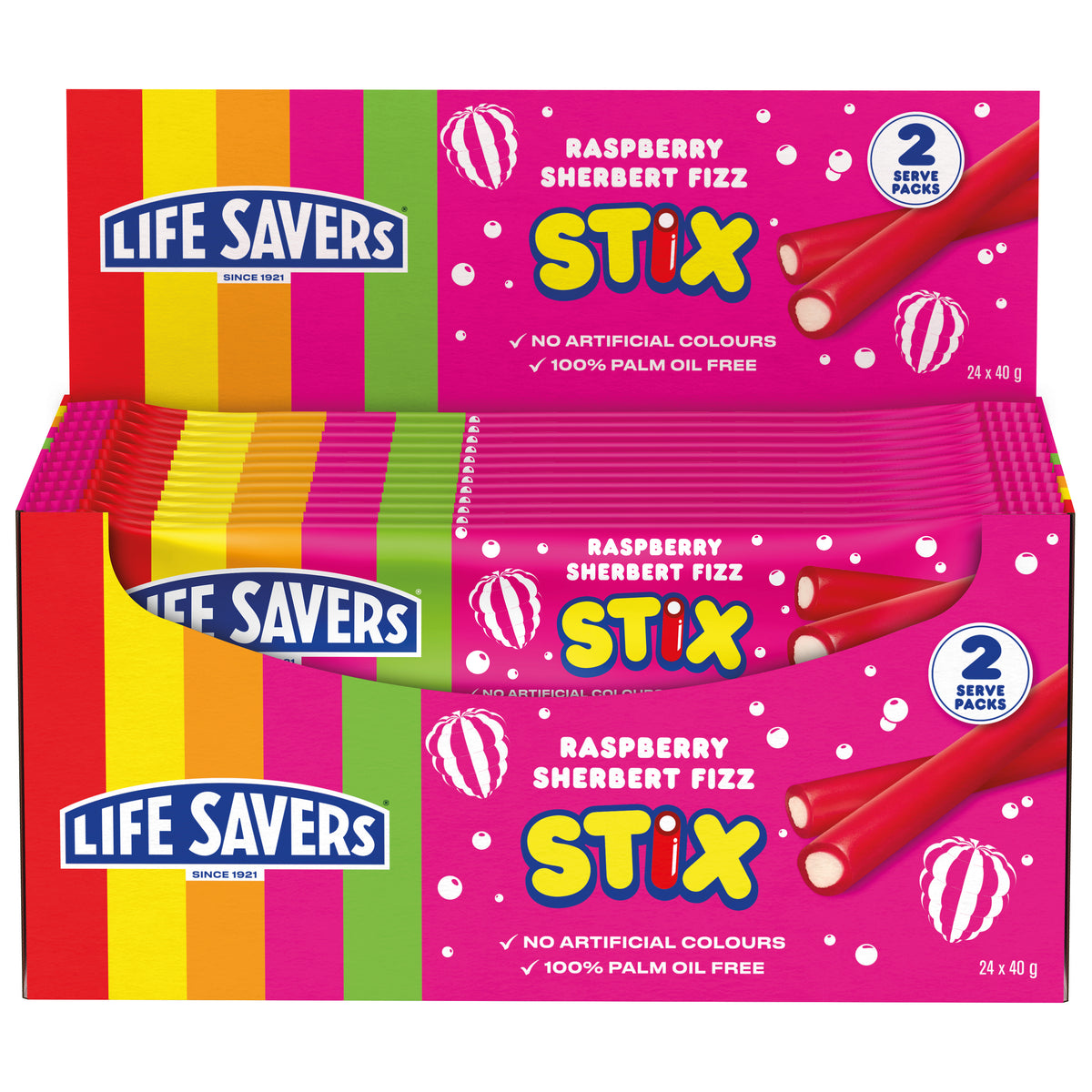 Life Savers Raspberry Sherbet Fizz Stix 24 x 40g