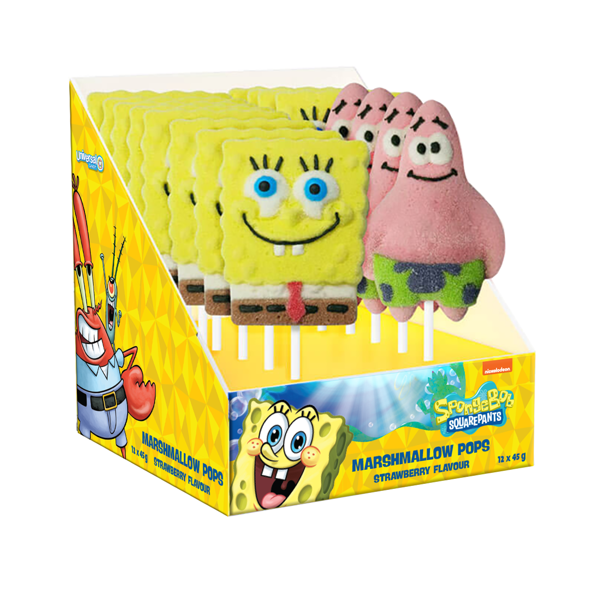 Mallow Pop Sponge Bob 12 x 45g
