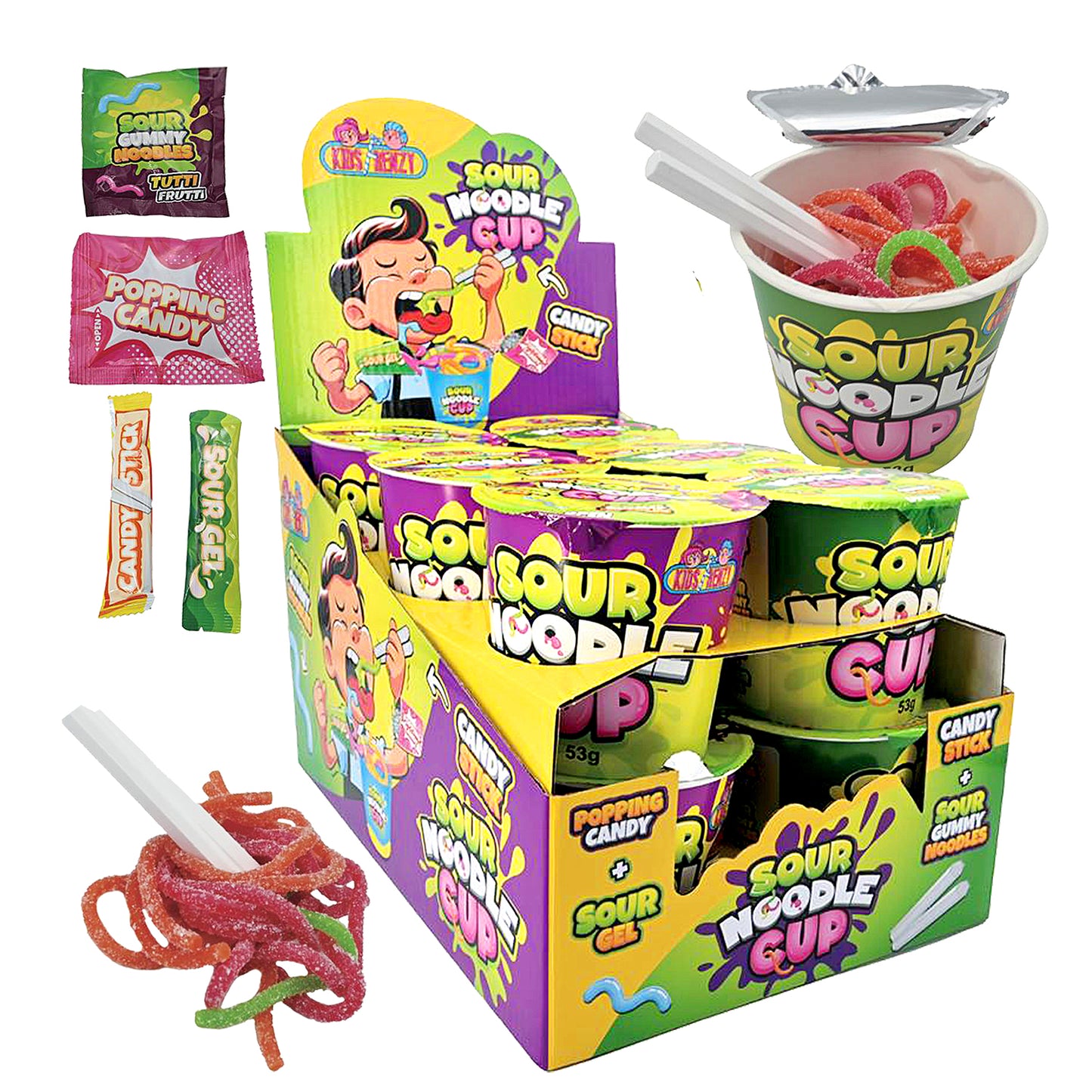 Sour Candy Noodle Cup 12 x 53g