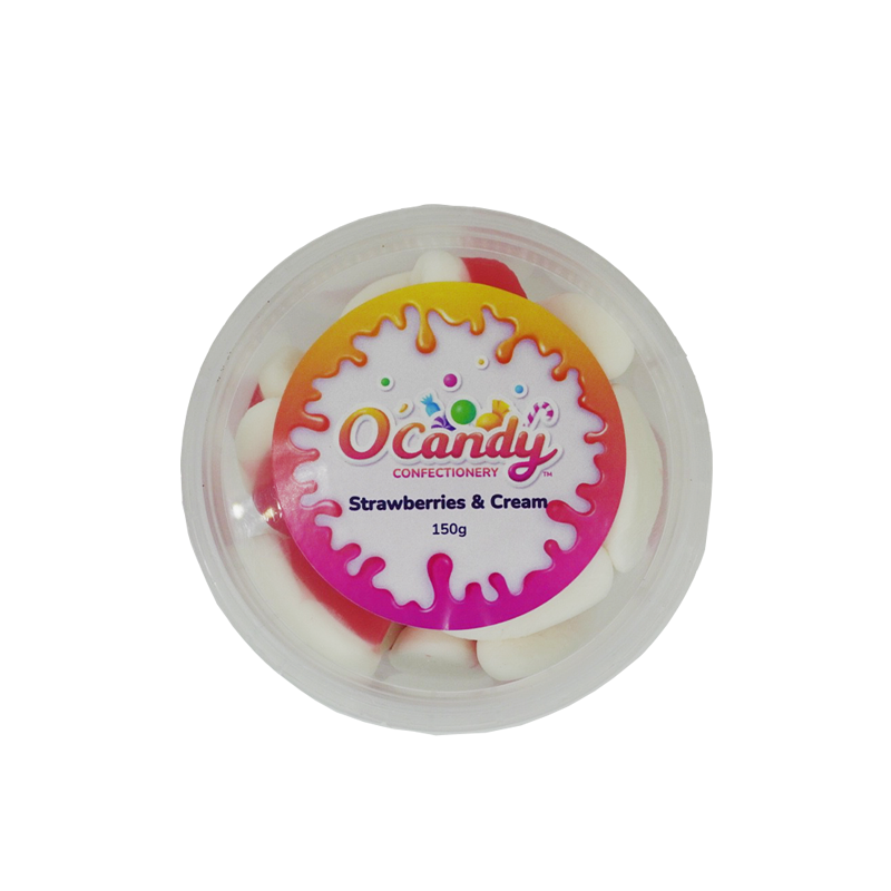 O'Candy Tub - Strawberries & Cream 150g