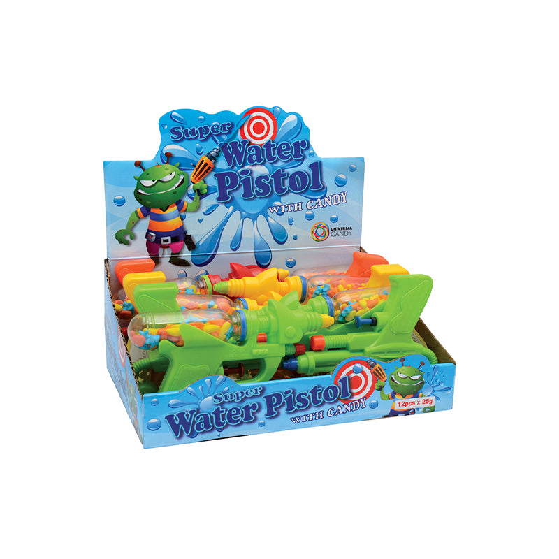 Super Water Pistol 12 x 25g – Ocandy Confectionery