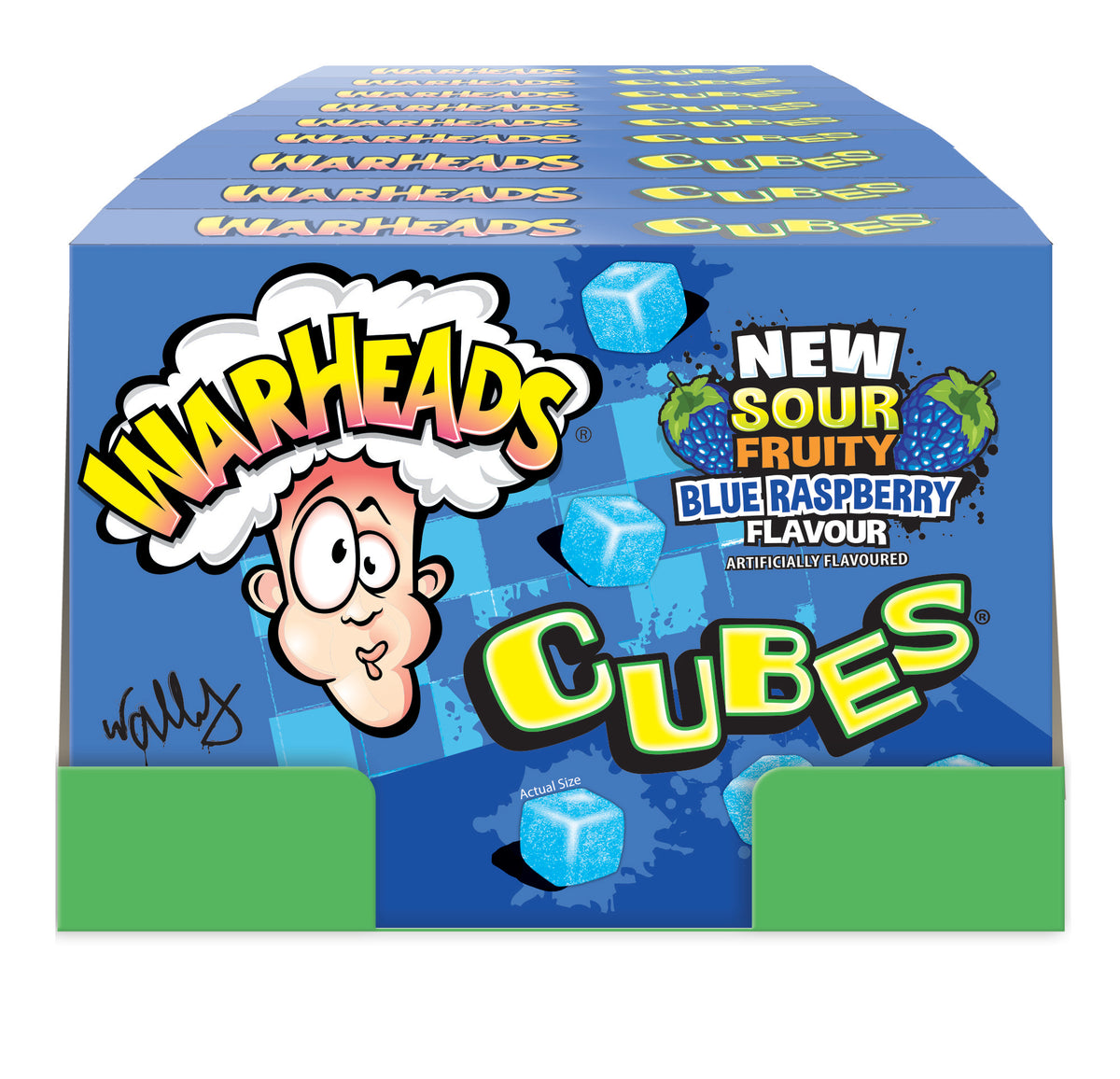 Warheads Theatre Box Blue Raspberry Cubes 12 x 99g