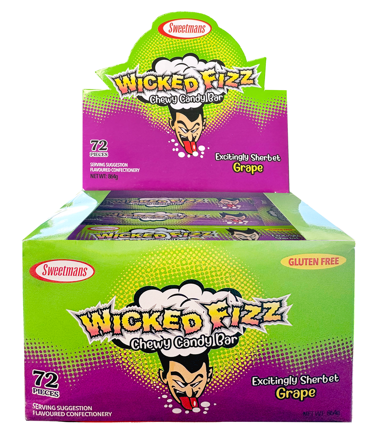 Wicked Fizz Grape Flavour 72 x 12g