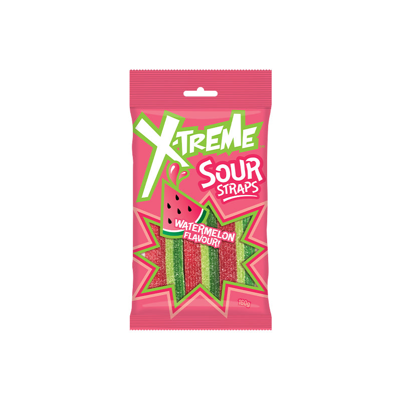 X-Treme Sour Straps Watermelon 12 x 160g