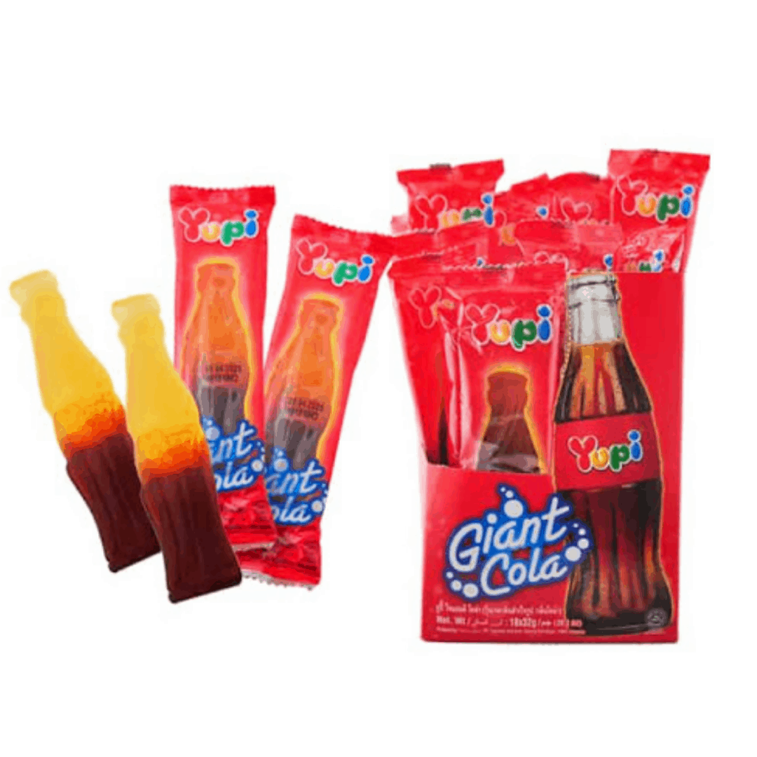 Yupi Giant Cola Bottle 18 x 32g