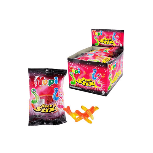 Yupi Neon Stix Worms 12 x 45g