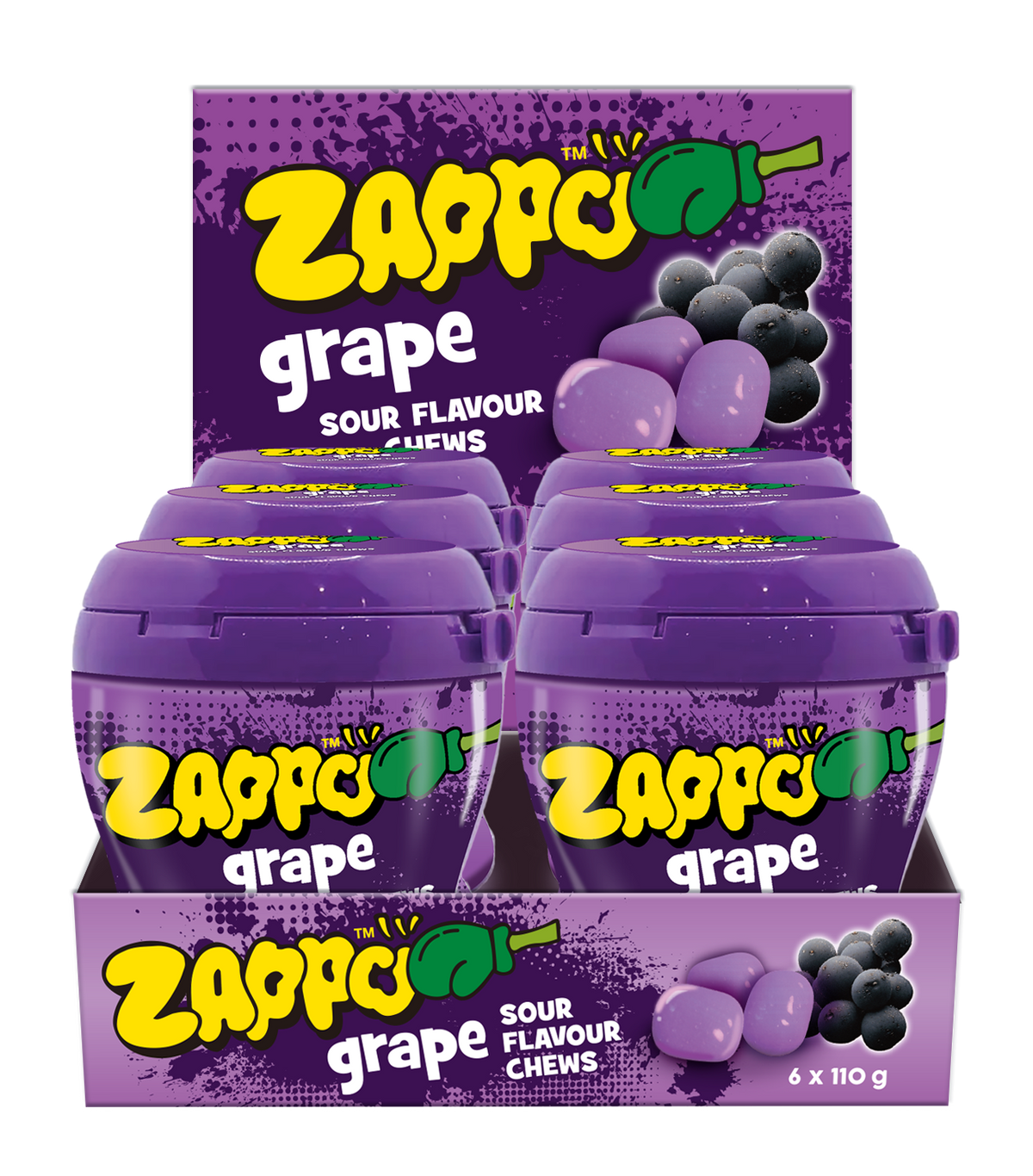 Zappo Grape Travel Cup 6 x 110g