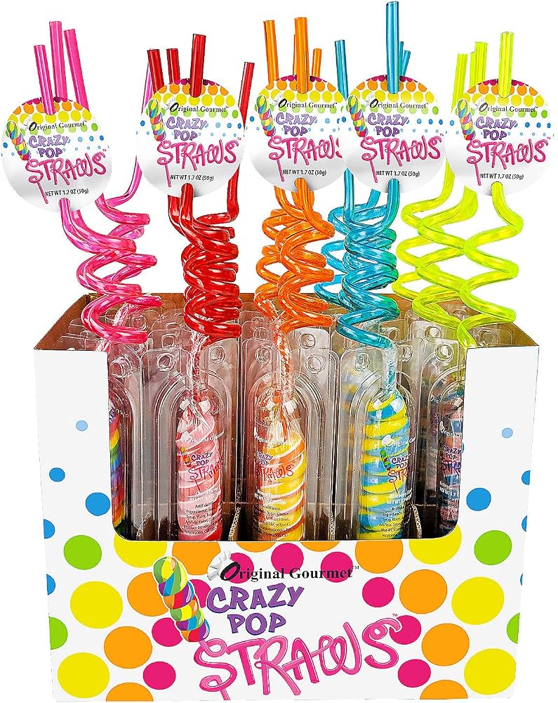 The Original Gourmet Crazy Pop Straws 20 x 40g