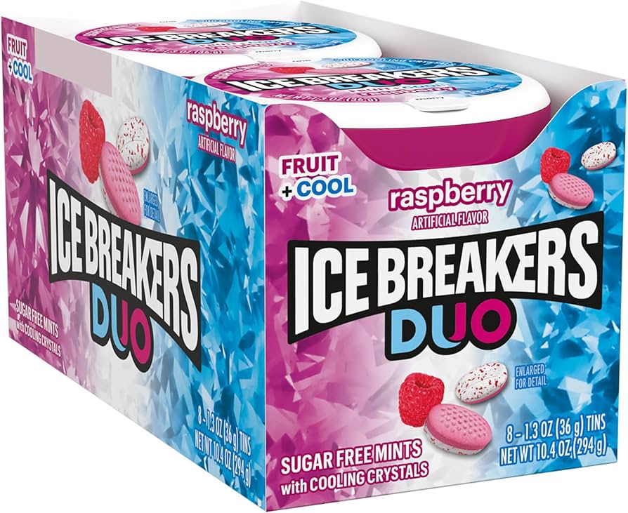 Ice Breakers Duo Fruit + Cool - Raspberry 8 x 36g